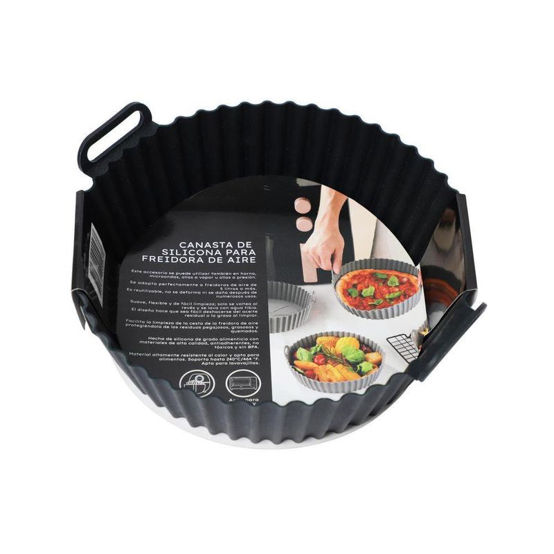 Bandeja para Freidora de Aire 17x20x5 Cm Colores Surtidos