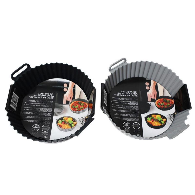 Bandeja para Freidora de Aire 17x20x5 Cm Colores Surtidos
