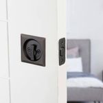 errojo Cuadrado Pocket para Puerta Corrediza Acabado Negro