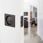 errojo Cuadrado Pocket para Puerta Corrediza Acabado Negro