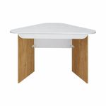 Escritorio Esquinero Trend Blanco con Café de 127 Cm