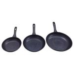 Set de Sartenes Antiadherentes Marble Azul Sara Ita de 20 24 y 28 cm