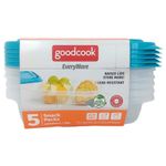 Set de 5 Recipientes Antiderrame con 2 Divisiones