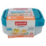 Set de 5 Recipientes Antiderrame con 2 Divisiones