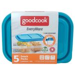 Set de 5 Recipientes Antiderrame con 2 Divisiones