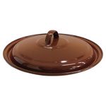 Olla Recta Decorada de 22 Cm Color Crema Jaspeada con Café