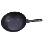 Sartén Wok de 30 cm con Tapa Antiadherente Marble Azul Sara Ita