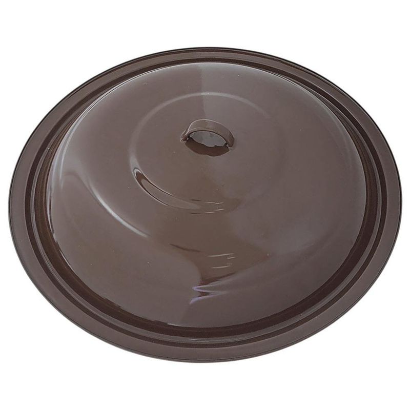 Olla Recta No. 42 Tipo Peltre Alta Capacidad Decorado Tropical con Filo Café Color Crema