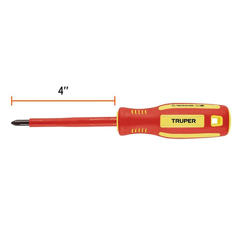 Destornillador Aislado de  Cruz 4 Plg