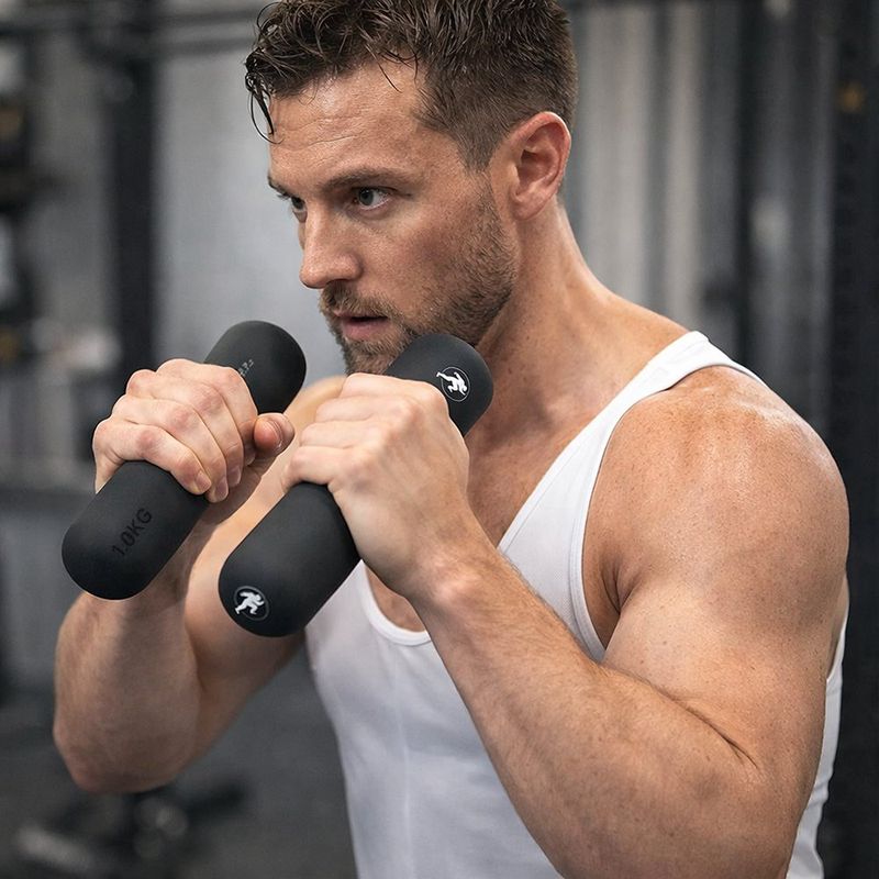 Pesas para Yoga de 2 kg Antideslizantes para Pilates y Aeróbicos Color Negro