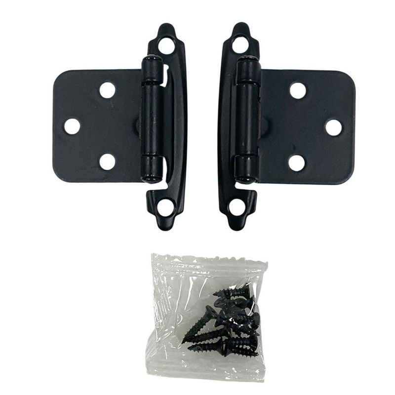 Bisagra Tipo Parche Negra 2 Piezas de 7 cm