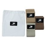 Set de Bandas de Resistencia de Tela Light Medium Heavy con Bolsa Color Beige