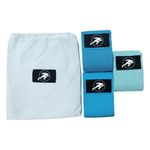 Set de Bandas de Resistencia de Tela Light Medium Heavy con Bolsa Color Azul