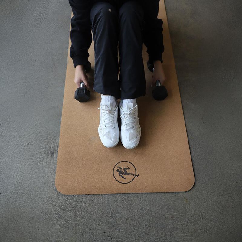 Mat de Corcho para Yoga Antideslizante de 183 x 61 x 0.4 cm Natural y Ecológico