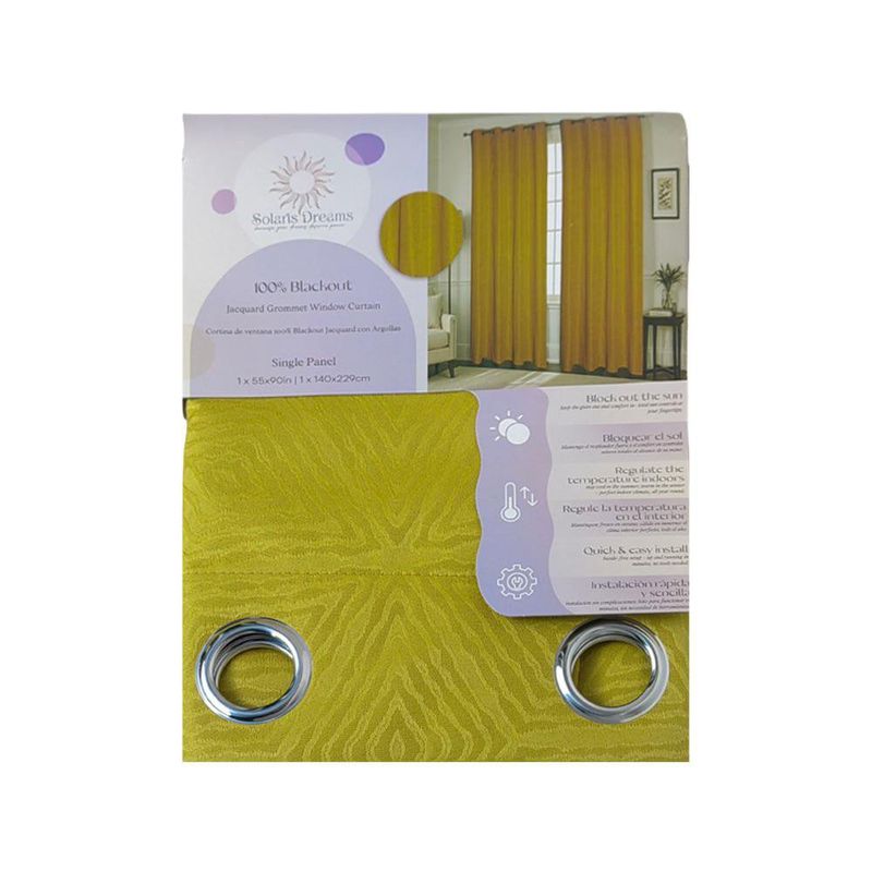 Cortina BO Color Mostaza de 137x228 Cm