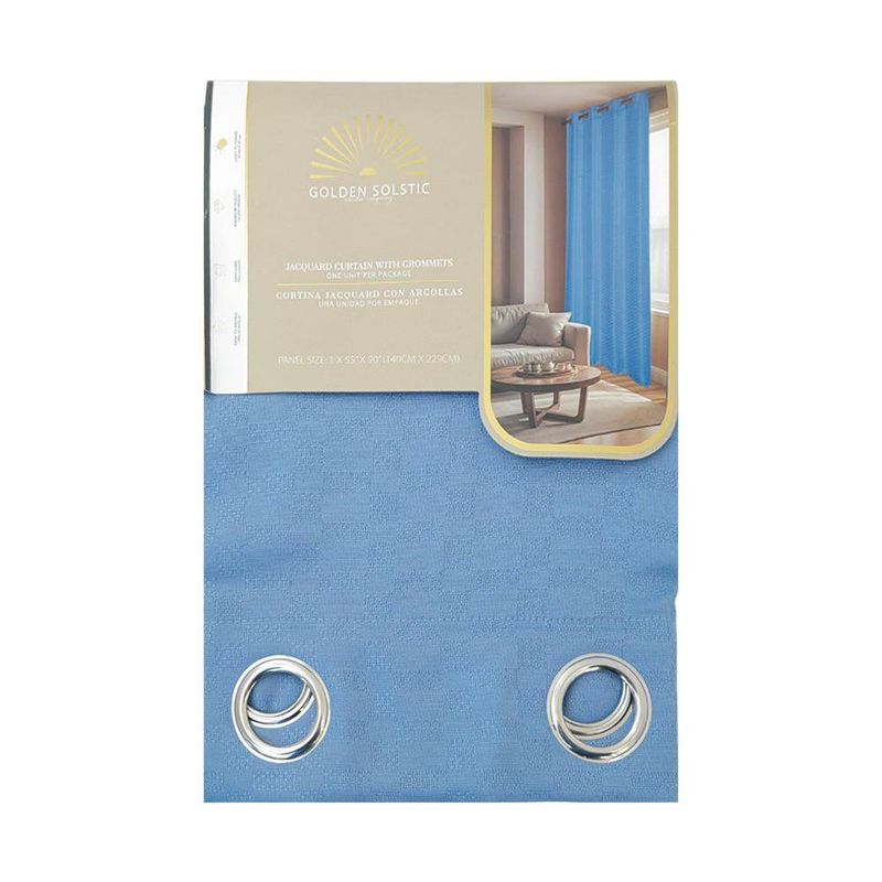 Cortina Jacquard Color Azul de 137 x 228 Cm