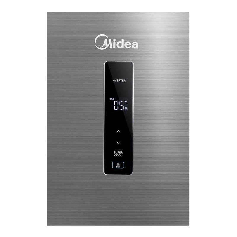 Refrigerador Top Mount Midea 15 pie³ Inverter Quattro Bru Steel