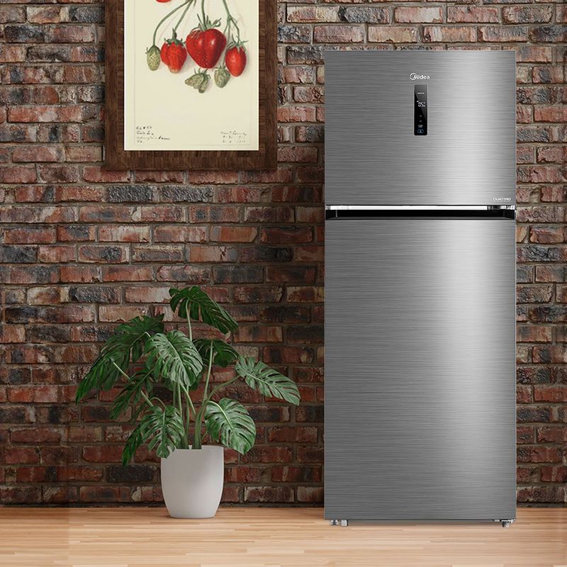 Refrigerador Top Mount Midea 15 pie³ Inverter Quattro Bru Steel