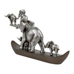 Figura Decorativa de Elefantes en Bote