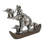 Figura Decorativa de Elefantes en Bote
