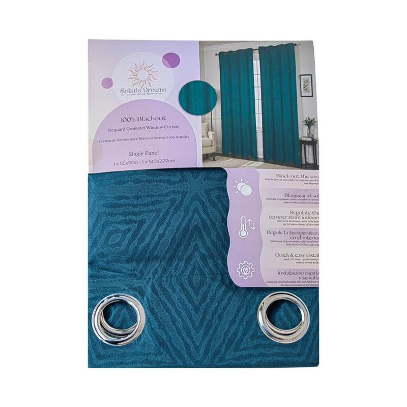 Cortina BO Color Teal de 137x228 Cm