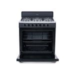 Estufa Midea a Gas de 30 plg con 6 Quemadores Rotary Flame Color Negro