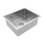 Lavatrastos de Submontar 1 Fosa de 60 x 46 cm Inoxidable con Accesorios