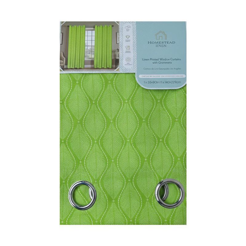 Cortina Jacquard Color Verde de 137 x 228 Cm