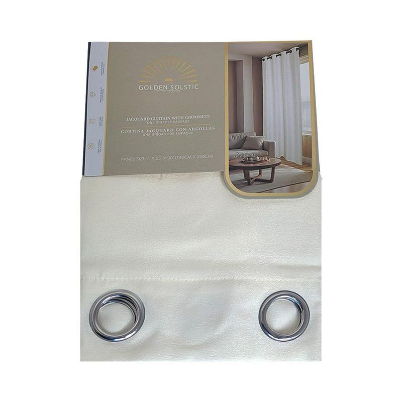 Cortina Jacquard Color Blanco de 137 x 228 Cm