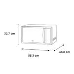 Microondas Midea de 1.6 Pies Cúbicos 45 L Color Negro Espejado