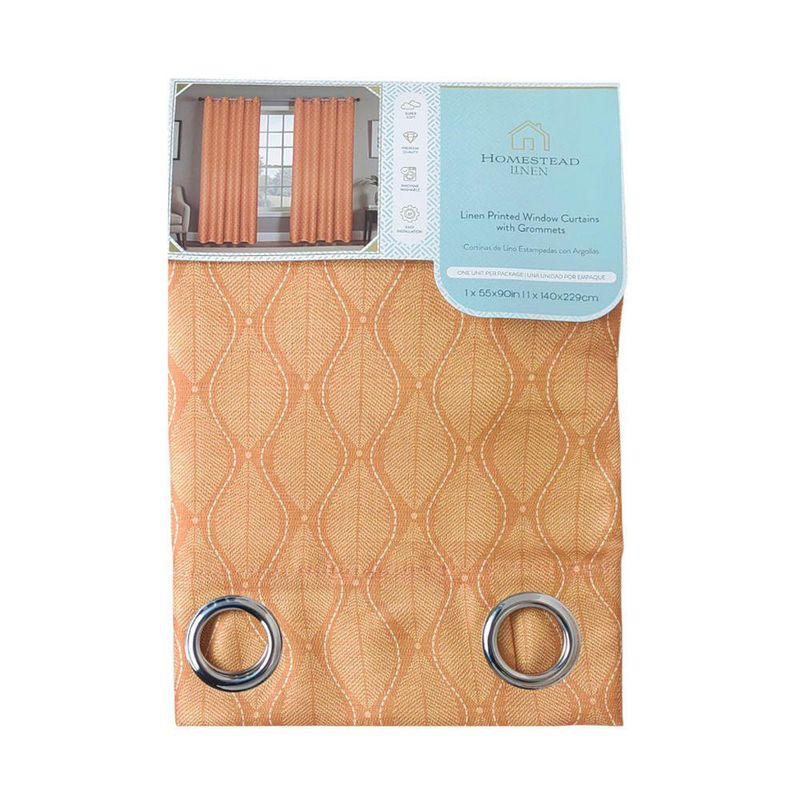 Cortina Jacquard Color Terracota de 137 x 228 Cm