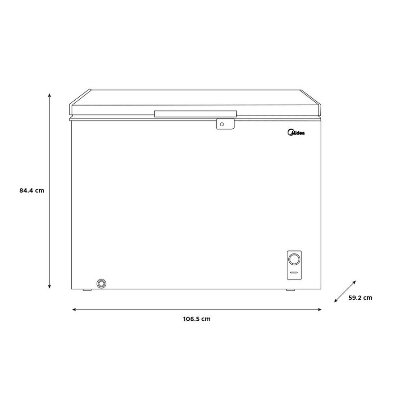 Congelador Horizontal Midea Inverter Quattro 11 pie³ Color Blanco