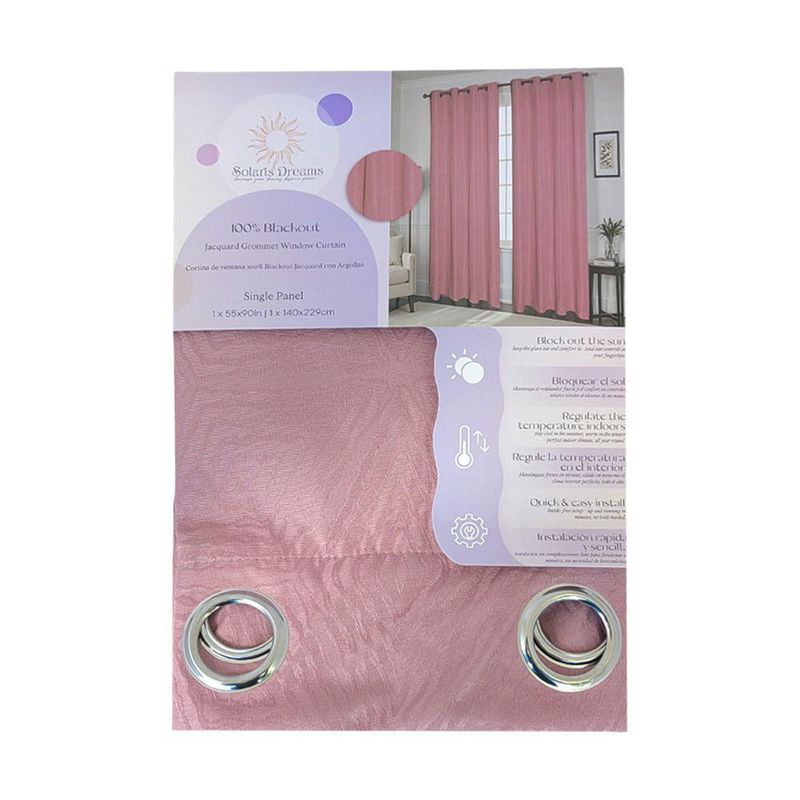 Cortina BO Color Rosado de 137x228 Cm