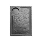 Plato Rectangular de 12.75 Plg Slate Negro