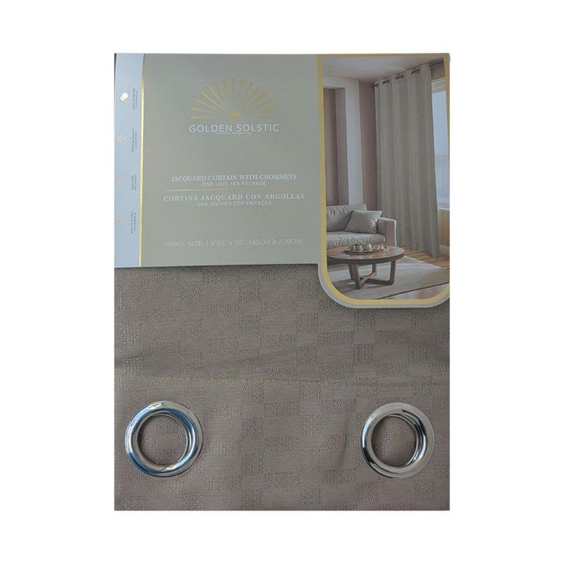 Cortina Jacquard Color Taupe de 137 x 228 Cm