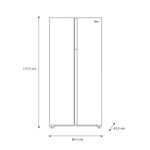 Refrigerador Automático Midea Side By Side Inverter Quattro de 17 pie³
