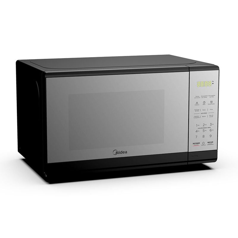 Microondas Midea de 0.7 Pies Cúbicos 20 L Color Negro Espejado