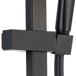 Regadera Tipo Ducha Cuadrada Studio Sensea Negra con Teléfono y Accesorios