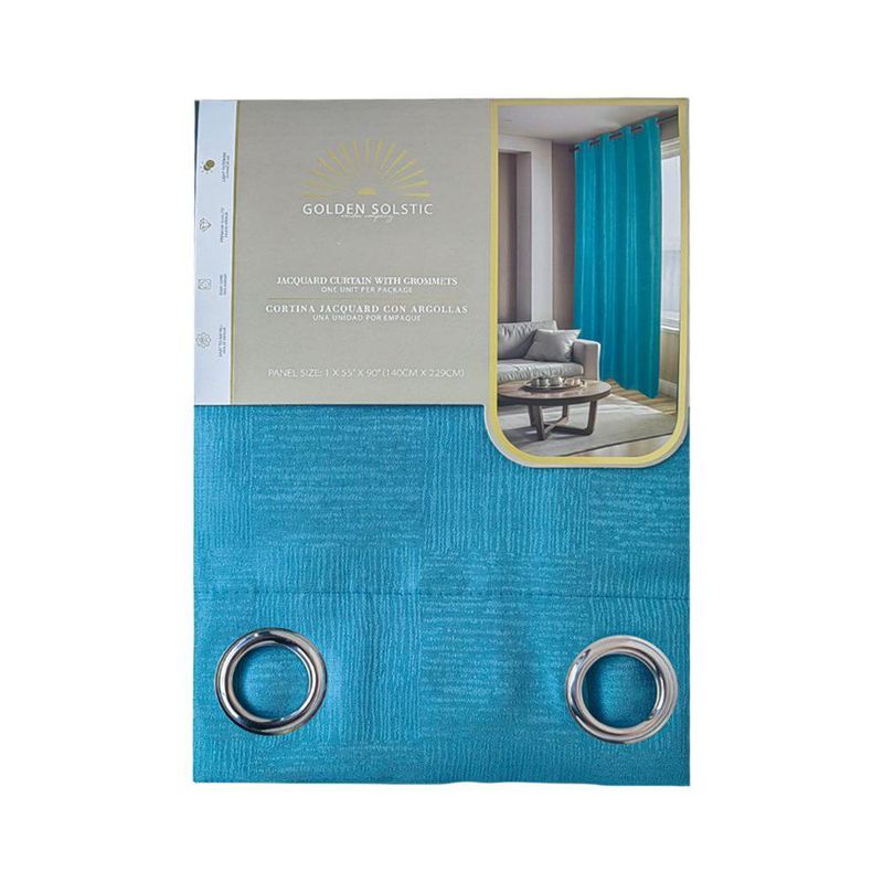 Cortina Jacquard Color Azul de 137 x 228 Cm