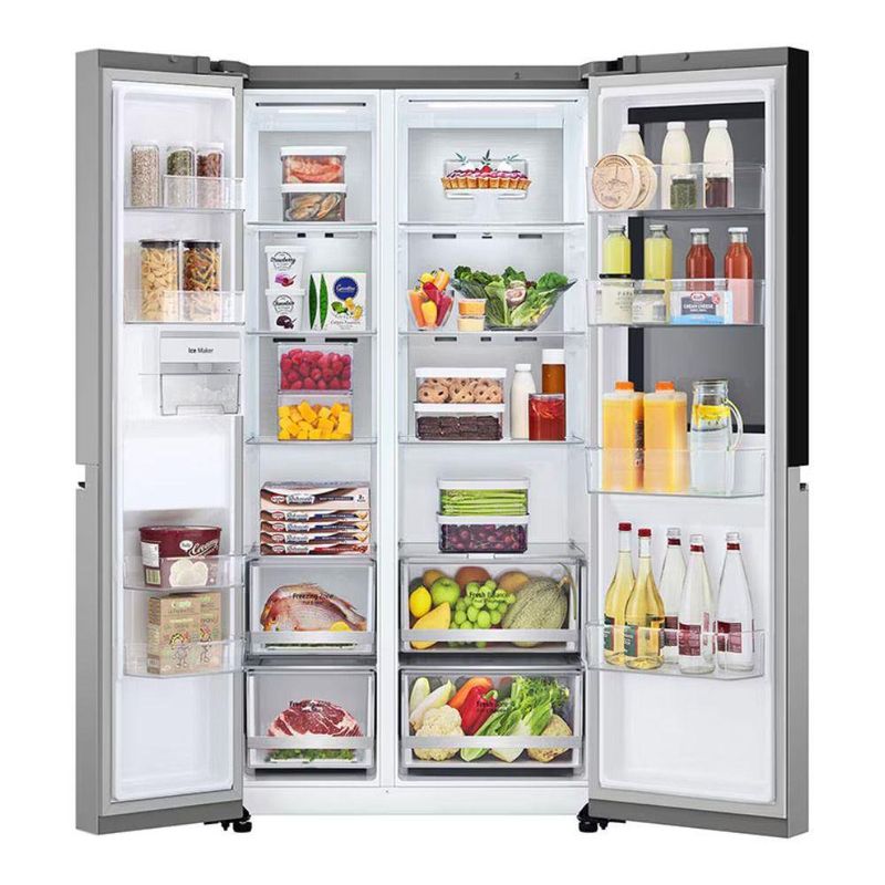 Refrigerador Side by Side LG 694 L de Acero con InstaView y ThinQ