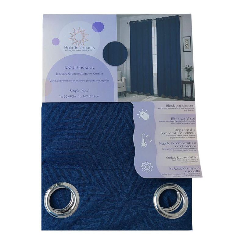 Cortina BO Color Azul de 137x228 Cm