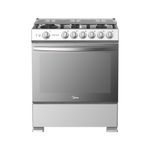 Estufa a Gas Midea de 30 Plg con 6 Quemadores Color Gris