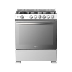 Estufa a Gas Midea de 30 Plg con 6 Quemadores Color Gris