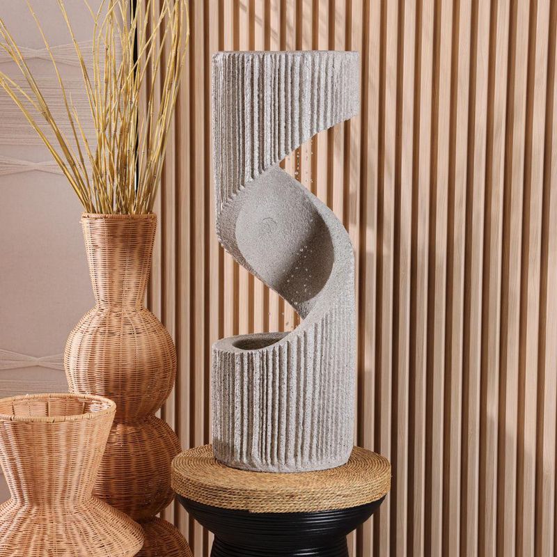 Fuente Decorativa Espiral con Luz LED Integrada