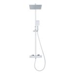 Regadera Tipo Ducha Cuadrada Studio Sensea con Teléfono y Accesorios