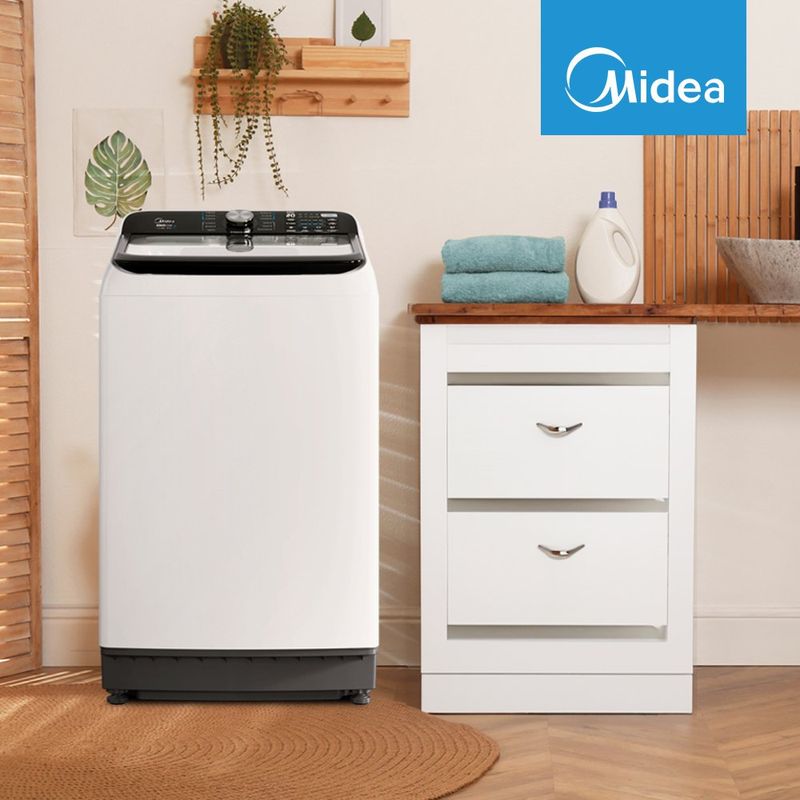 Lavadora Automática de Carga Superior Midea de 18 kg Color Blanco