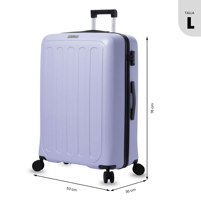 Maleta de Viaje Grande Kaland Ruedas 360 Lila