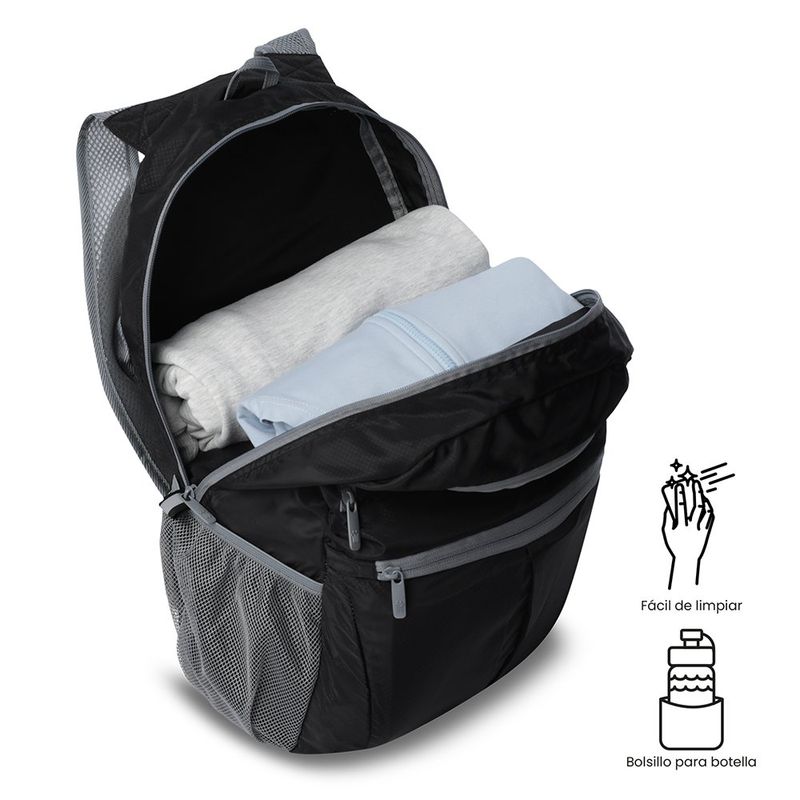 Mochila de Viaje Plegable Noka 20 Grande Negro
