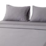 Set de Sábanas de 85 GSM Tamaño Queen Color Gris