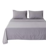 Set de Sábanas de 85 GSM Tamaño Queen Color Gris